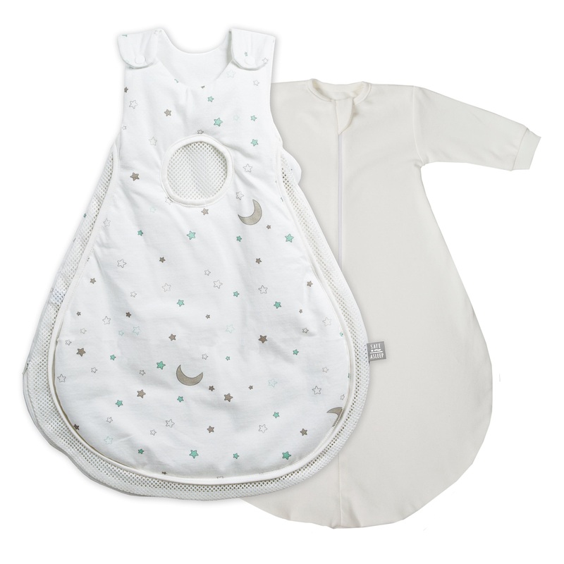 ‘safe asleep’ Schlafsack Air PLUS, design ‘Sternenzauber’ inkl. Strampelsack