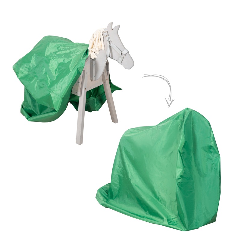 Abdeckplane fr alle Voltigier- & Spielpferd inkl. Metallsen, Seil & Feststellknopf – Grn