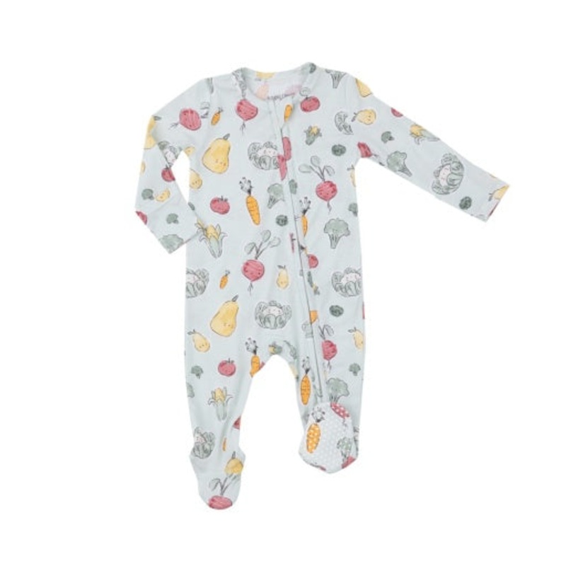 ANGEL DEAR WATERCOLOR BABY VEGiES 2 WAY ZIPPER FOOTIE