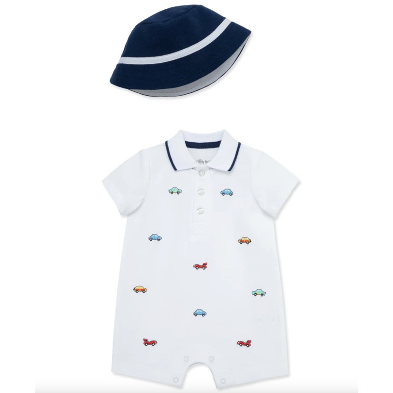 CARS ROMPER HAT SET