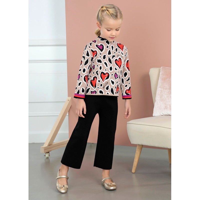 ABEL & LULA HEART SWEATER AND PANT SET