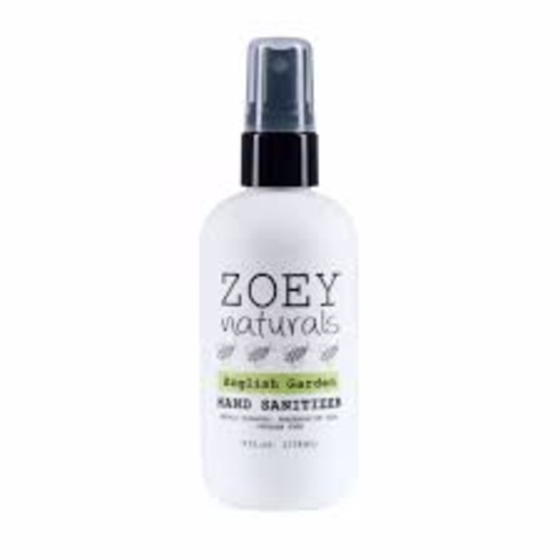 ZOEY NATURALS ENGLISH GARDEN HAND SANITIZER 4OZ.