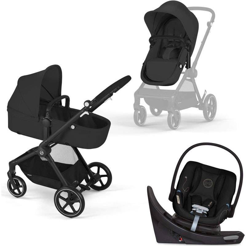 CYBEX EOS STROLLER + ATON G SWIVEL INFANT CAR SEAT WITH SENSORSAFE TRAVEL SYSTEM