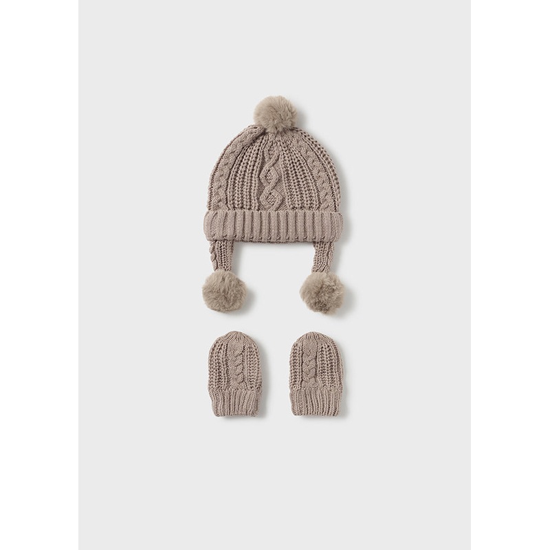 MAYORAL HAT & MITTENS SET – MOLE MELANGE