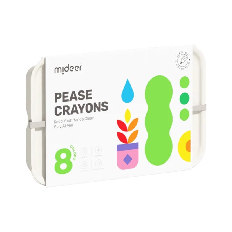 Mideer – Peas Easy Grip Beeswax Crayon | 8 Colors