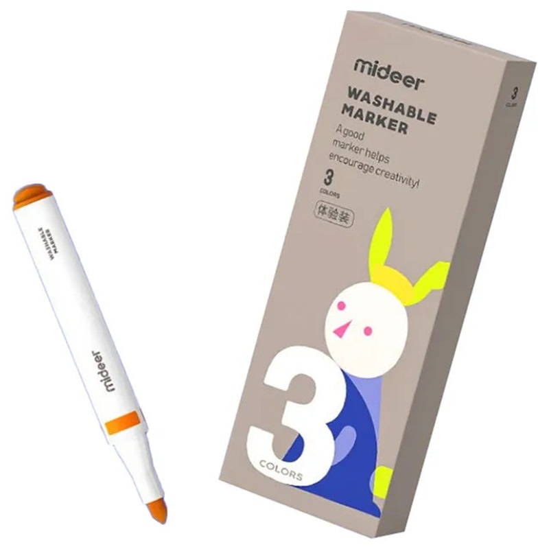 Mideer – Washable Marker Small Tip | 3 colors