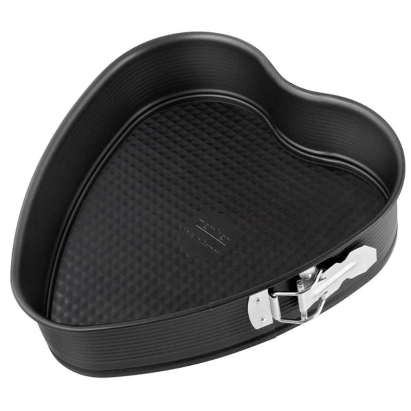 Zenker – Non-Stick Carbon Steel Heart Shaped Springform Pan, 27X25X7 cm