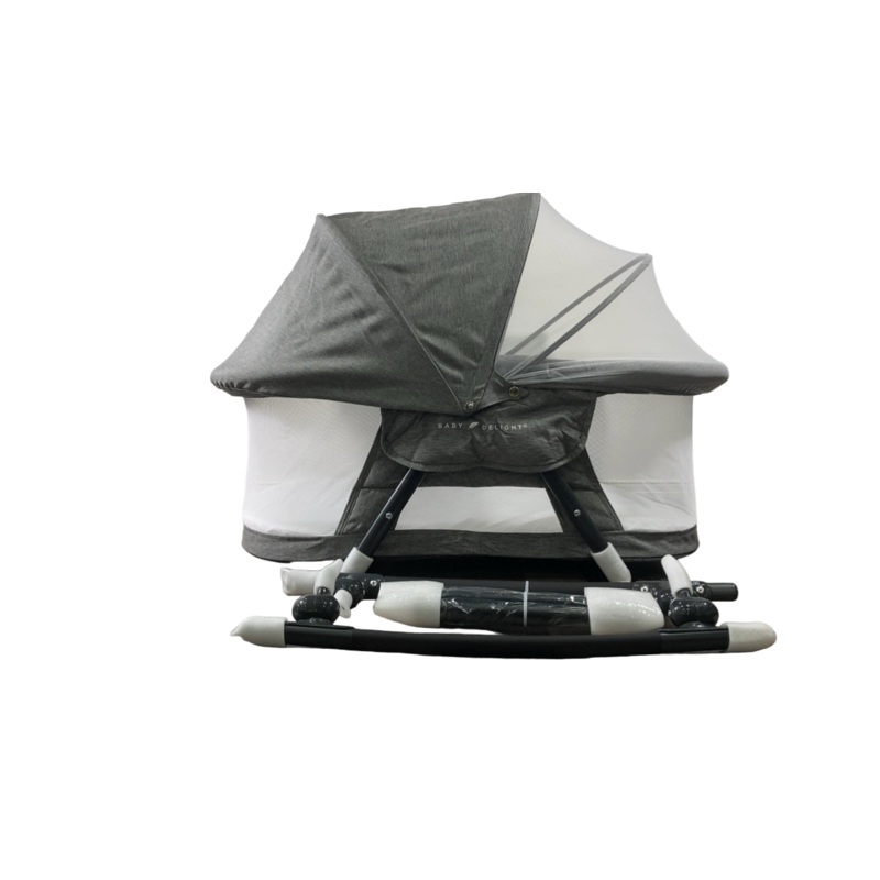 Baby Delight Go With Me Slumber Deluxe Portable Rocking Bassinet, Charcoal Tweed