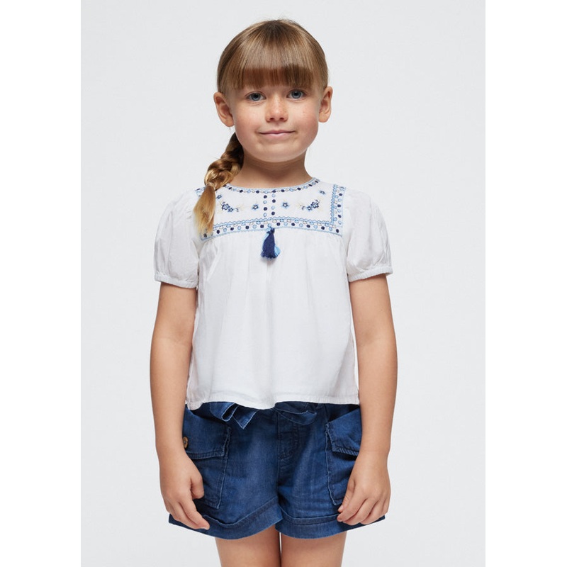 MAYORAL GIRLS EMBROIDERED TOP