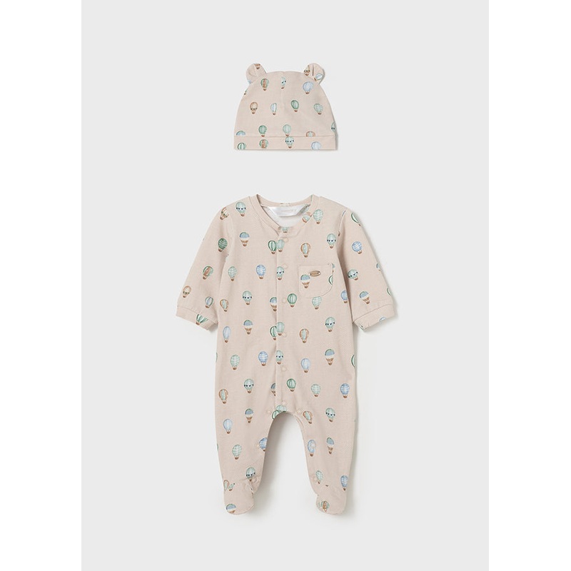 MAYORAL FOOTED ONE-PIECE WITH HAT