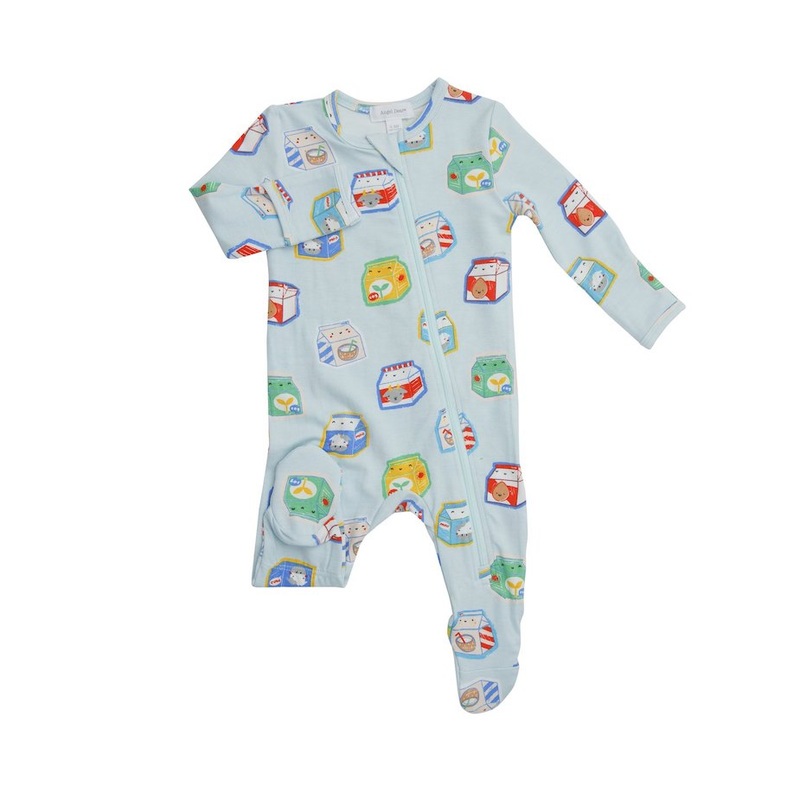 Angel Dear Millenial Milk Zipper Footie – 12-18 Months