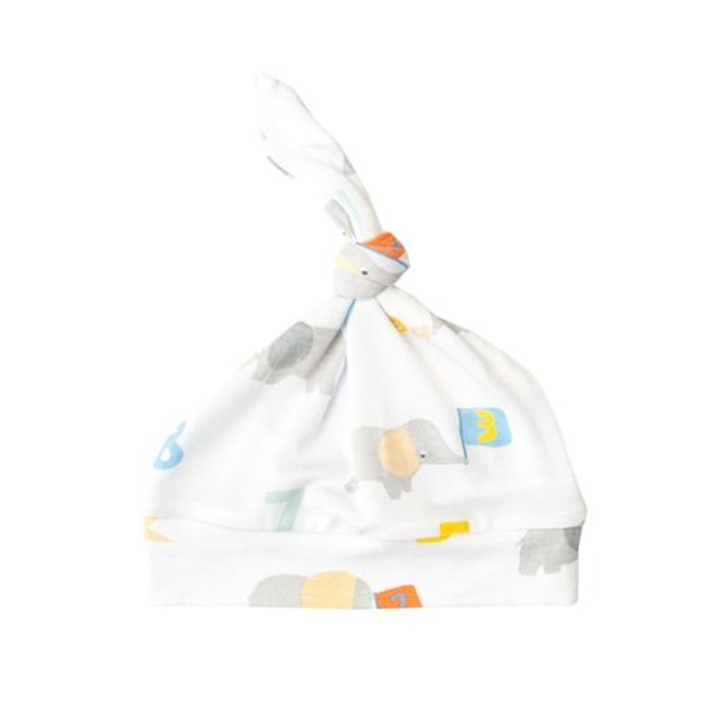 ELEPHANT WITH NUMBERS KNOTTED HAT