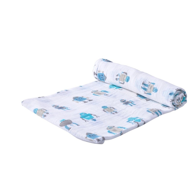 Newcastle Classics Robot Swaddle Blanket