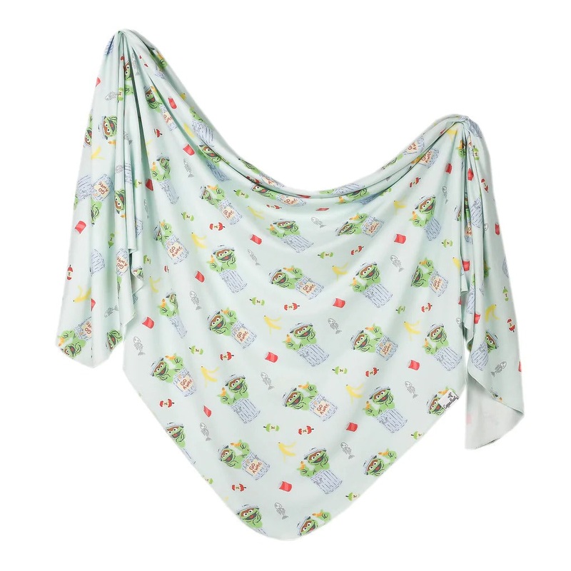 Oscar The Grouch Knit Swaddle Blanket