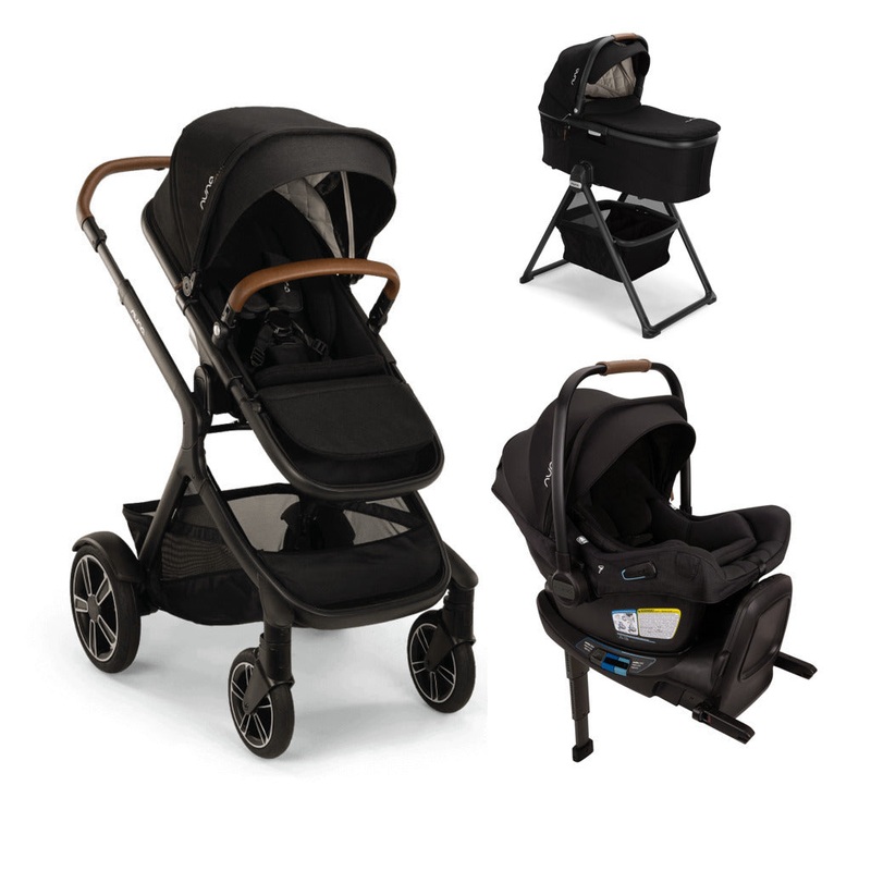 Demi Next Single to Double Stroller + PIPA AIRE RX + Bassinet Travel System