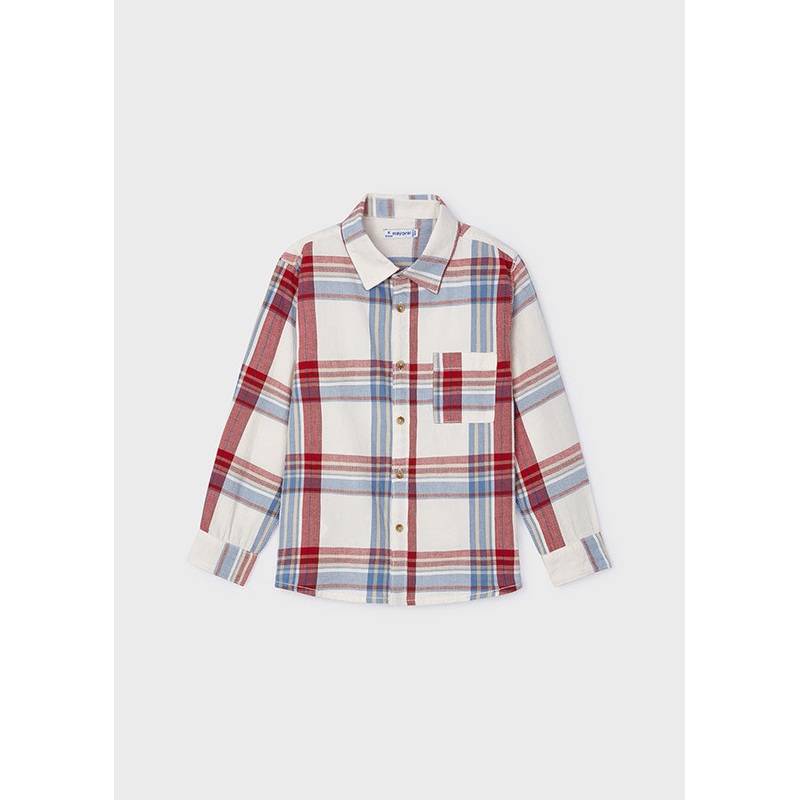 MAYORAL LONG SLEEVE PLAID SHIRT