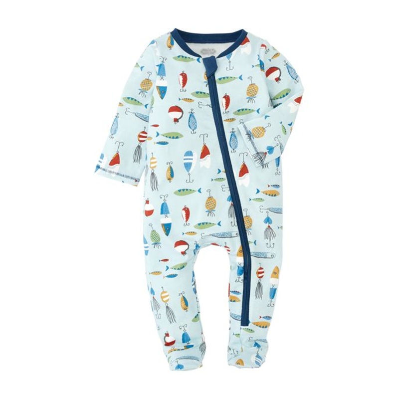 Mud Pie Fishing Lure Zipper Footie – 3-6 Months