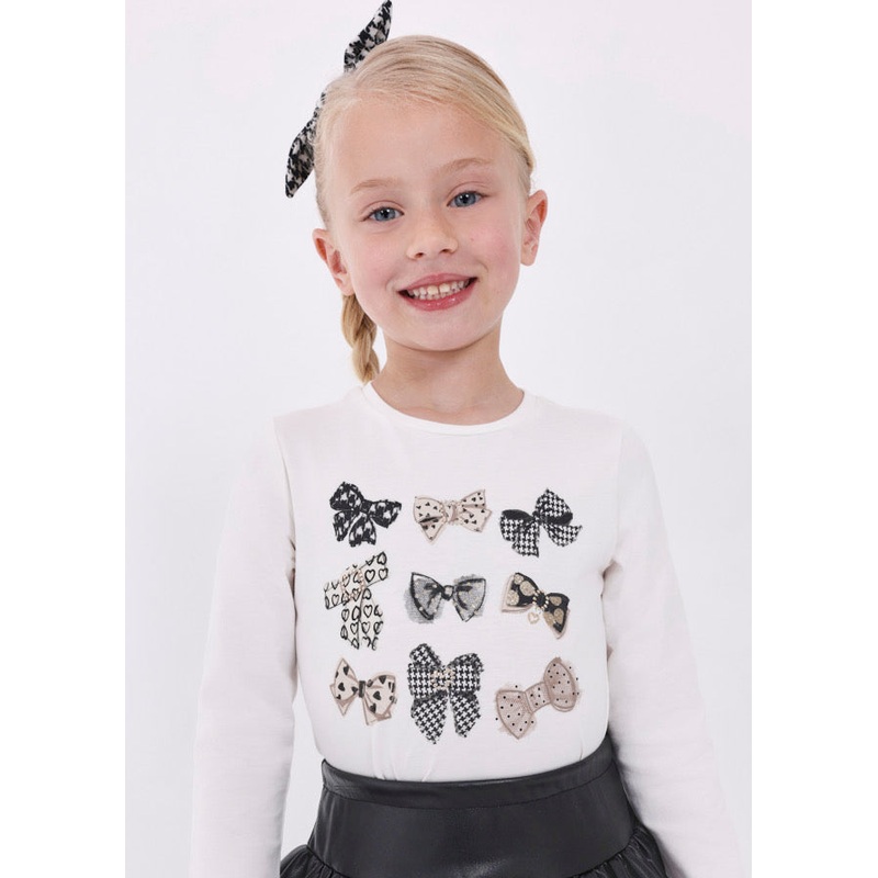 MAYORAL  LONG SLEEVE T-SHIRT – NATURAL BLACK