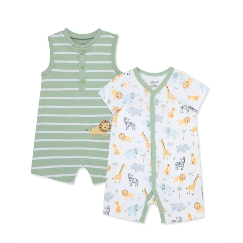 SAFARI 2PK ROMPERS SET