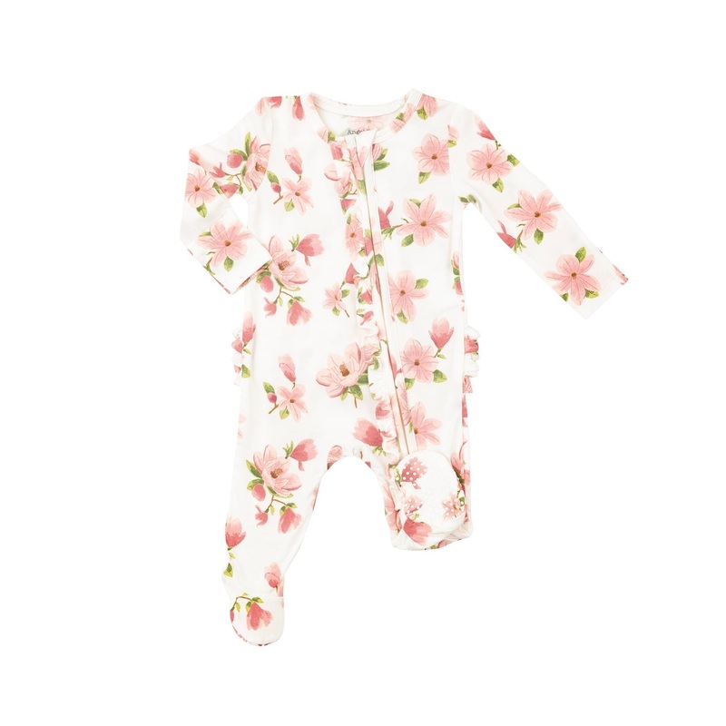 Sweet Magnolia 2 Way Ruffle Zipper Footie