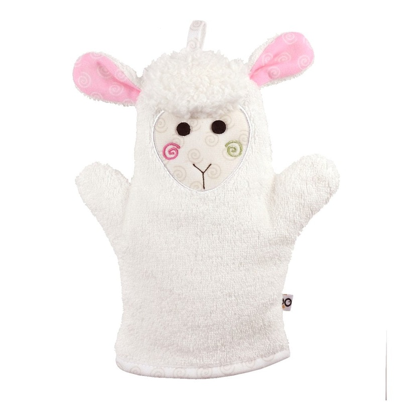 Zoocchini Cotton Terry Bath Mitt – Lola the Lamb