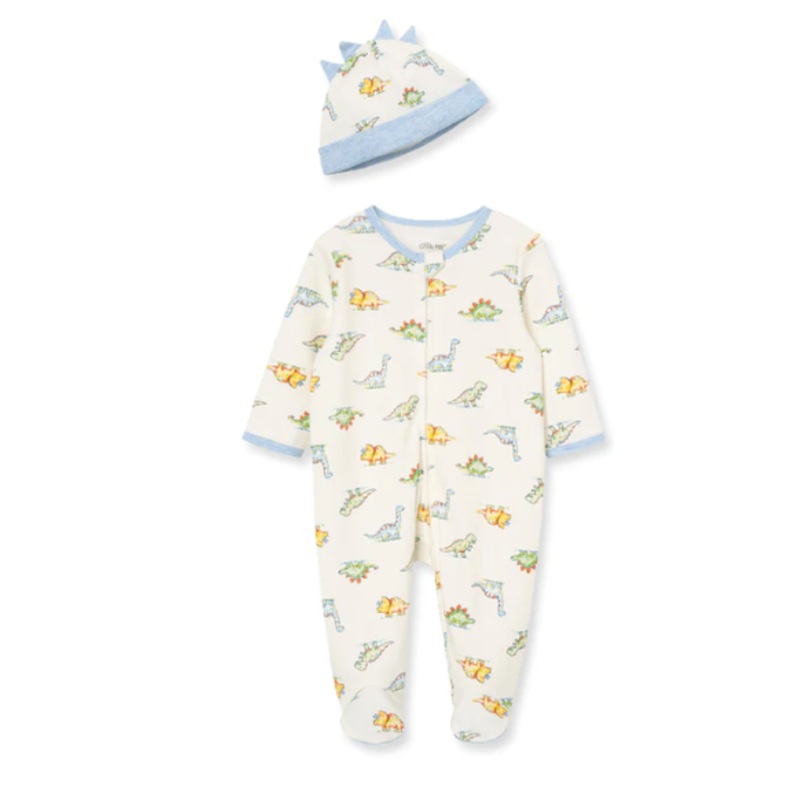 DINOMITE FOOTED ONE-PIECE AND HAT