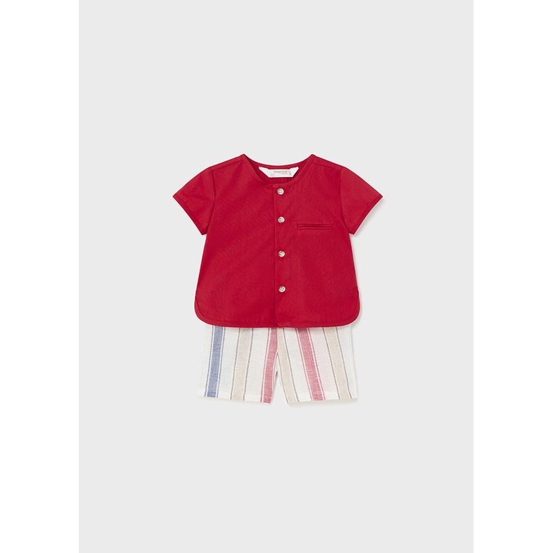 MAYORAL 2 PIECE STRIPED LINEN SET