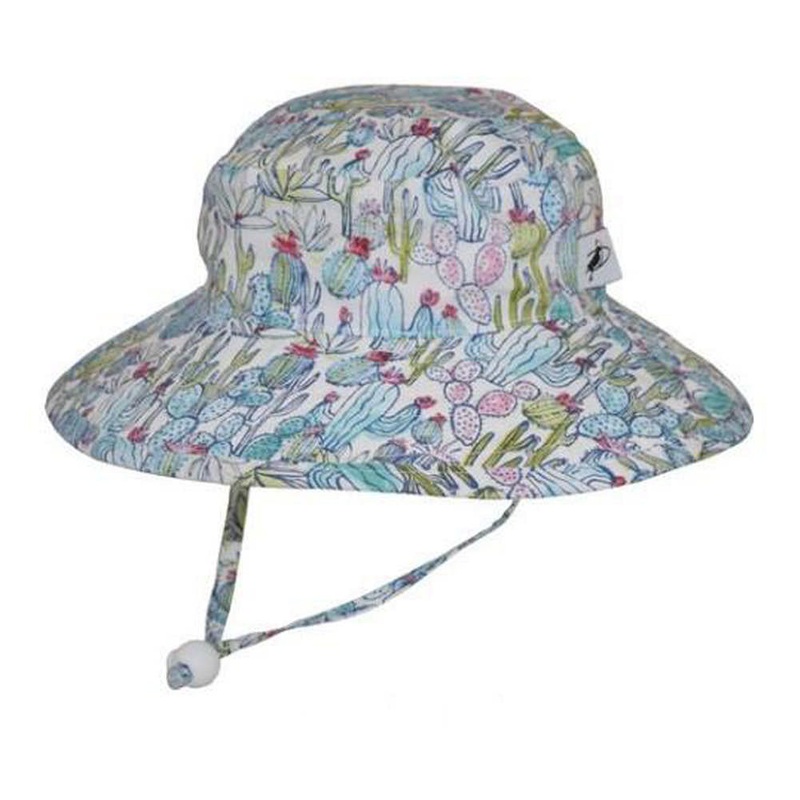 Puffin Gear Cotton Print Sunbaby Child Hat – Summer Cactus (XXS, 6-12 Months)