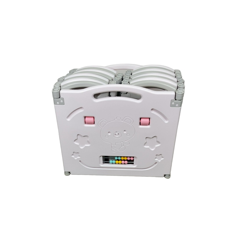 UANLAUO Baby Playpen, 18 Panels, White/Grey