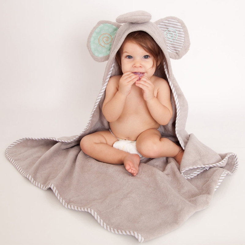 Zoocchini Baby Hooded Towel – Elle The Elephant