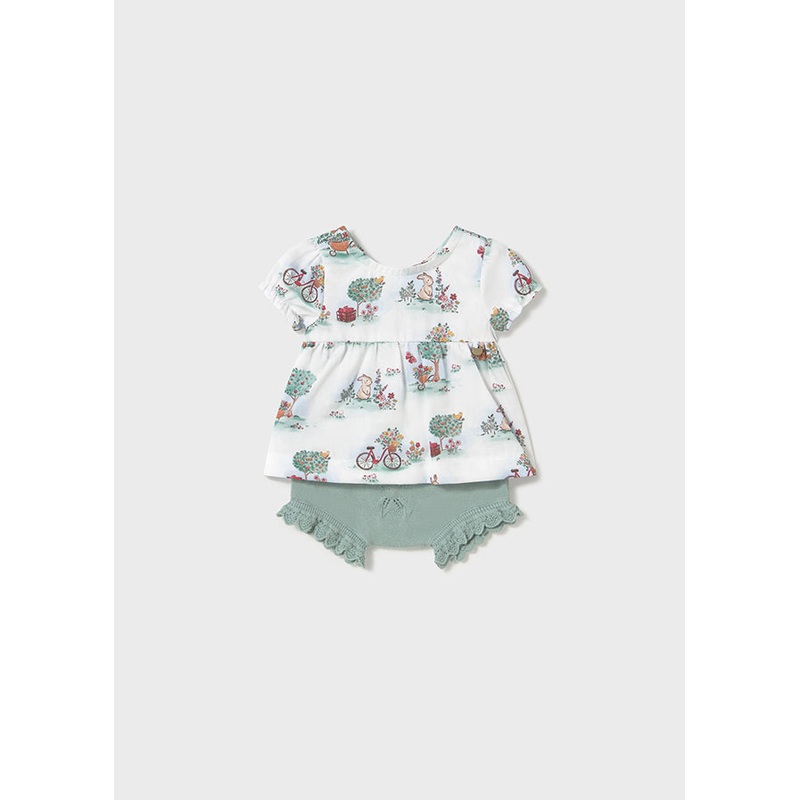 Newborn Mint Knit Bloomers and T-Shirt Set