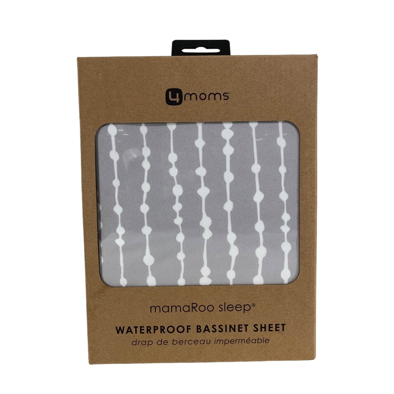 4moms mamaRoo Sleep Waterproof Bassinet Sheet, Grey Beads