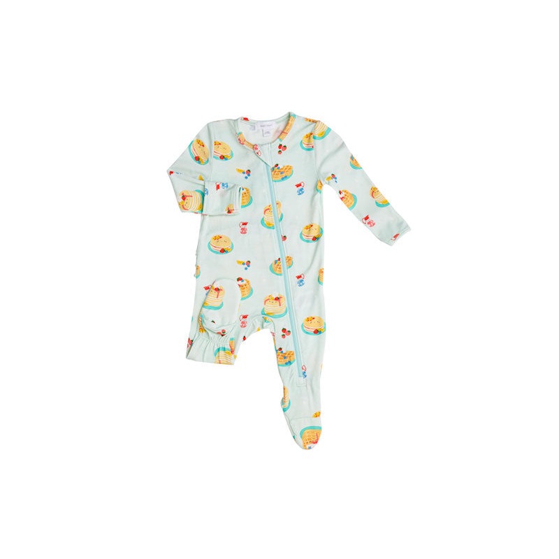 Angel Dear Pancakes Ruffle Back Zipper Footie – 3-6 Months
