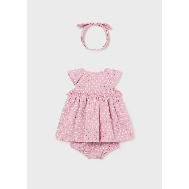 MAYORAL DRESS BLOOMER & HEADBAND SET