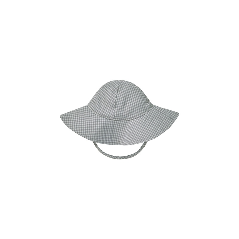 QUINCY MAE WOVEN SUN HAT || BLUE GINGHAM 12-24