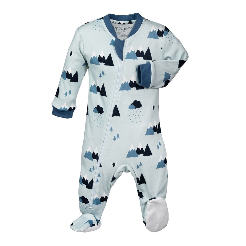 ZippyJamz Organic Cotton Footed Sleeper – Little Adventurer (9-12 Months)