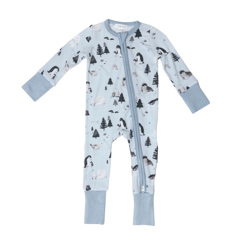 Bamboo Zipper Romper – Arctic Animals