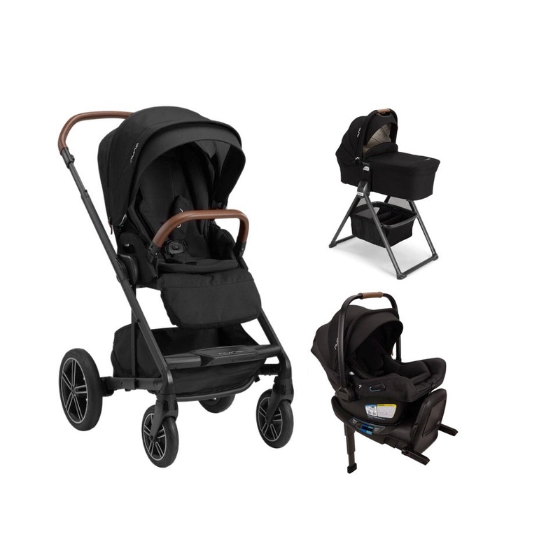 Mixx Next + Pipa Aire rx + Bassinet in Caviar