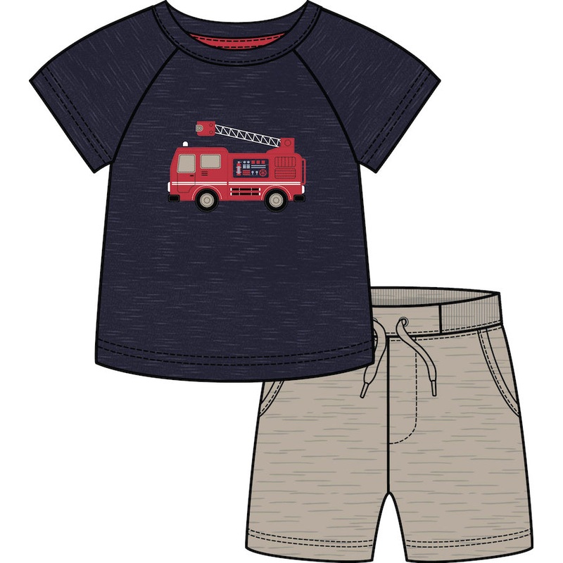 Fire Engine T-Shirt Short Set