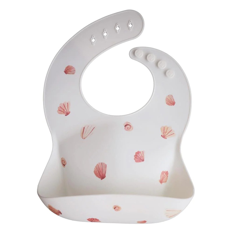 Silicone Baby Bib – Light Shell