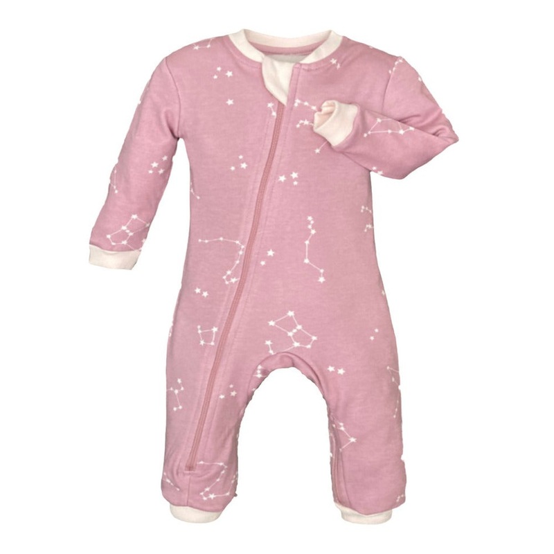 ZippyJamz Organic Cotton Footless Sleeper – Galaxy Love Pink (18-24 Months)