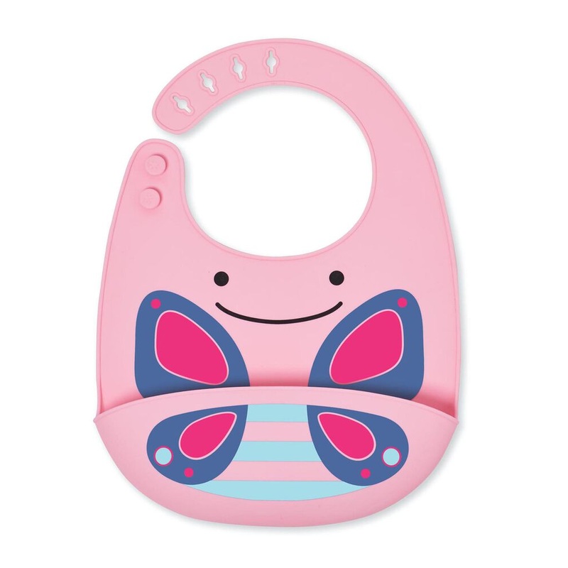 Zoo Fold & Go Silicone Bib – Butterfly