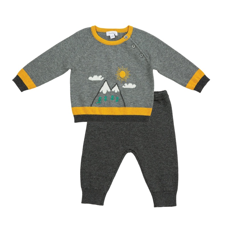 ANGEL DEAR MOUNTAIN SWEATER SET – GREY MULTI