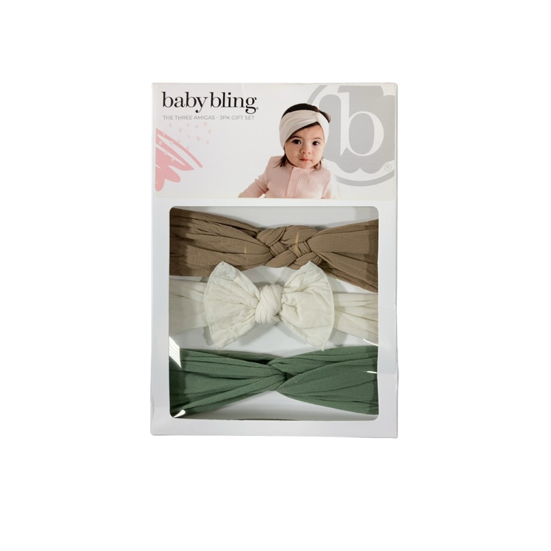 Baby Bling The Three Amigas, Ivory/Oak/Sage