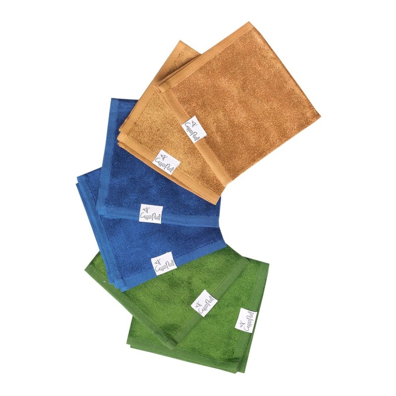 Copper Pearl 6-Pack Ultra Soft Bamboo Washcloths Set – River