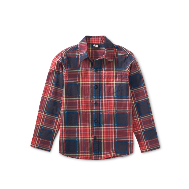 PLAID BUTTON UP SHIRT