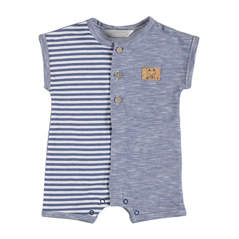 Boy Knit Bodysuit – Blue Shirt