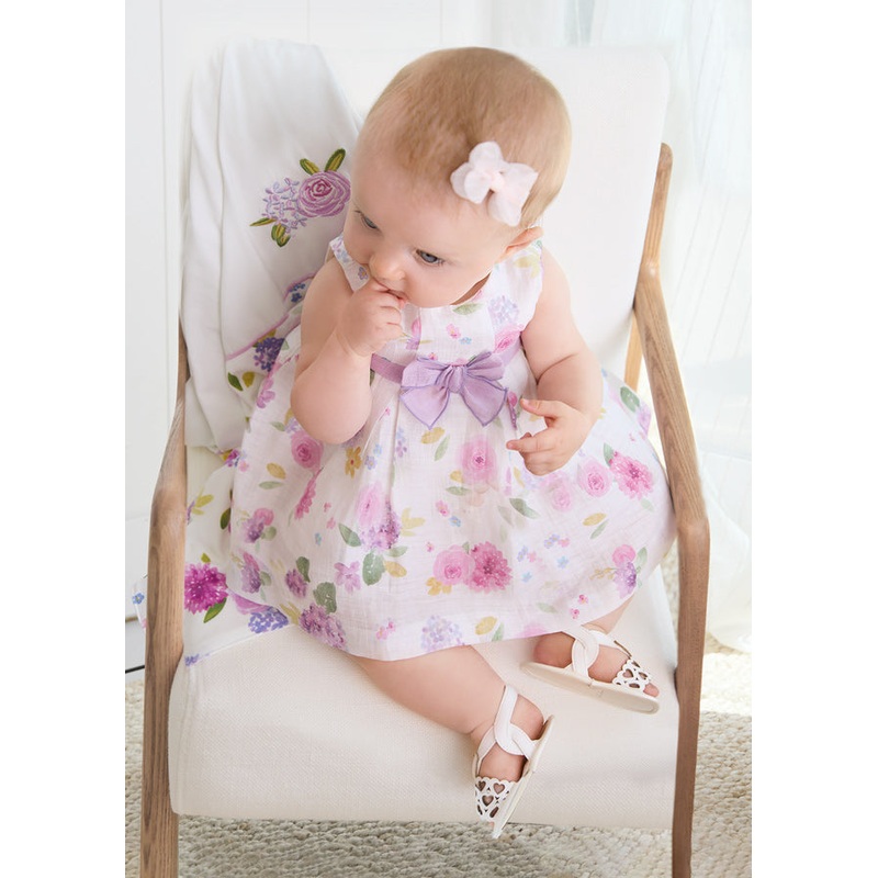 MAYORAL FLORAL LINEN DRESS