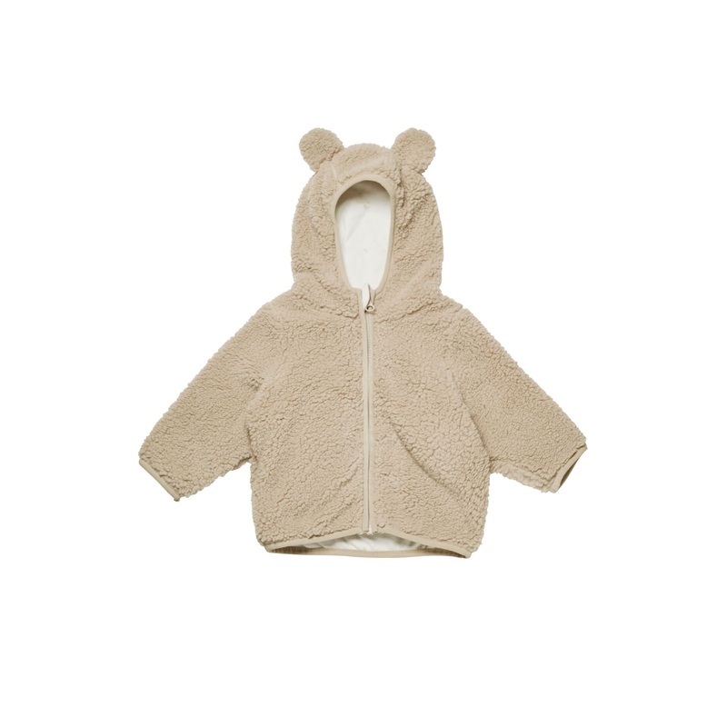 QUINCY MAE BEAR JACKET SAND