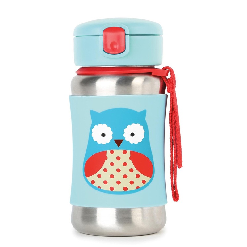 Zoo Stainless Steel Straw Bottle Otis – Owl